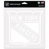 New York Rangers Decal 8x8 Perfect Cut White - WinCraft