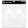 Edmonton Oilers Decal 8x8 Perfect Cut White - WinCraft