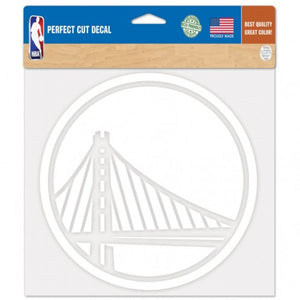 Golden State Warriors Decal 8x8 Die Cut White - WinCraft