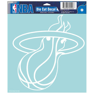 Miami Heat Decal 8x8 Die Cut White - WinCraft