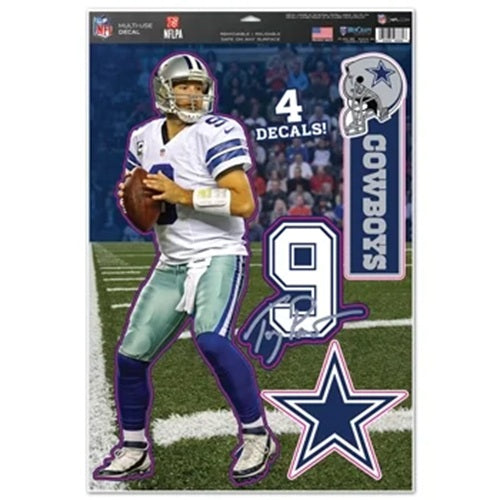 Dallas Cowboys Decal 11x17 Multi Use Tony Romo Design - WinCraft