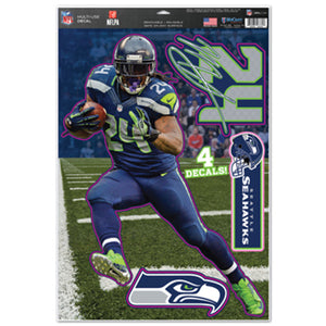 Seattle Seahawks Decal 11x17 Multi Use Marshawn Lynch Design CO - WinCraft