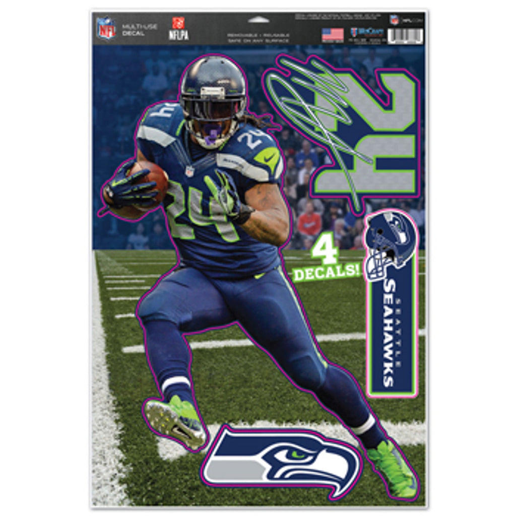 Seattle Seahawks Decal 11x17 Multi Use Marshawn Lynch Design CO - WinCraft
