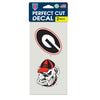 Georgia Bulldogs Set of 2 Die Cut Decals - WinCraft