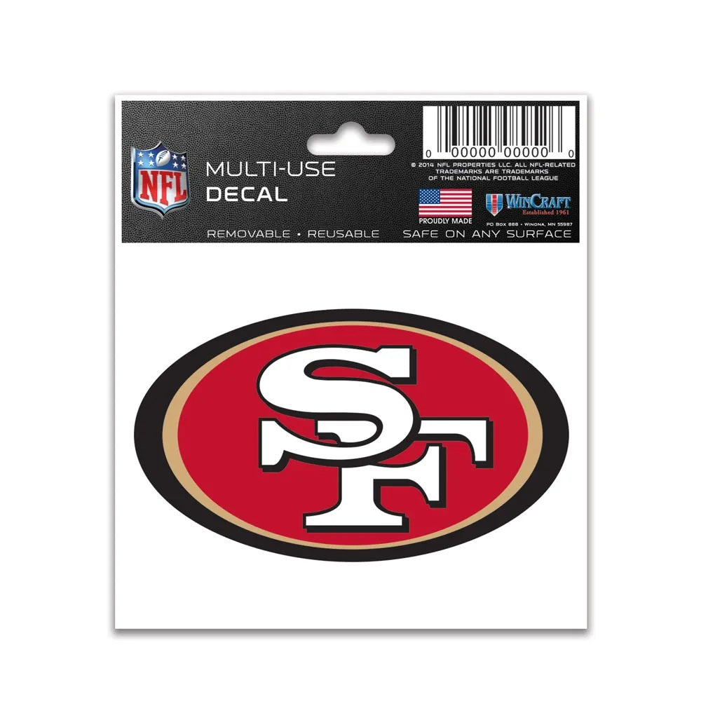 San Francisco 49ers Decal 3x4 Multi Use - WinCraft