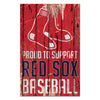 Boston Red Sox Sign 11x17 Wood Proud to Support Design - WinCraft