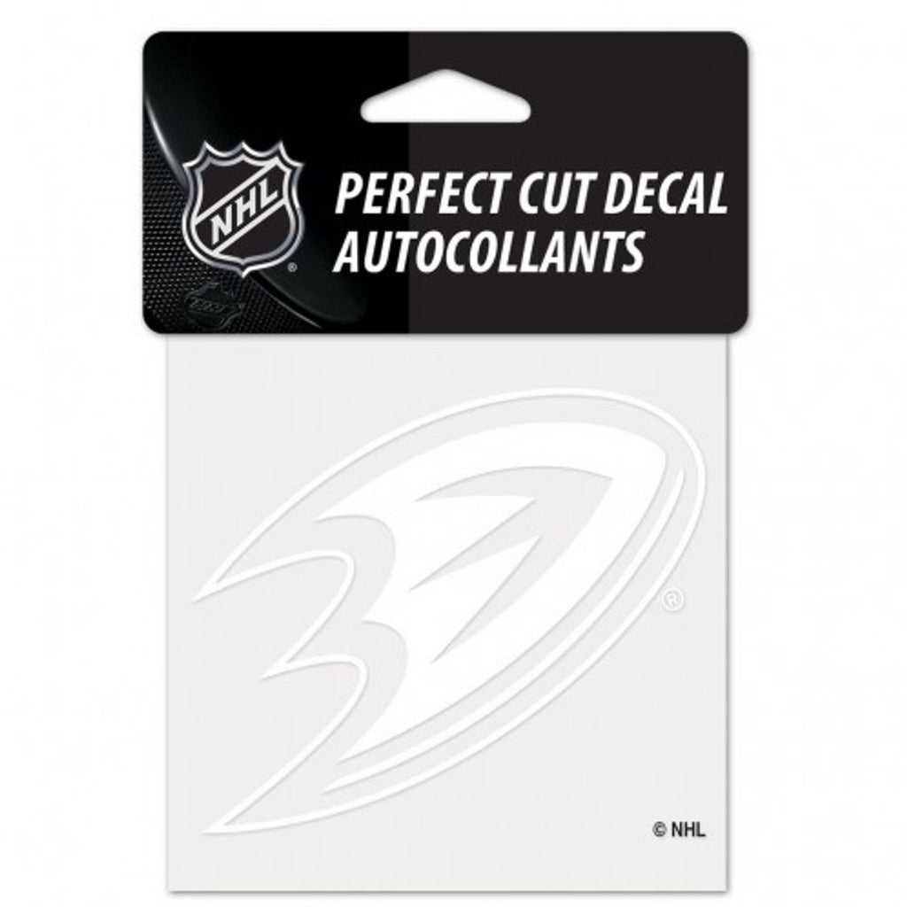 Anaheim Ducks Decal 4x4 Perfect Cut White - Wincraft