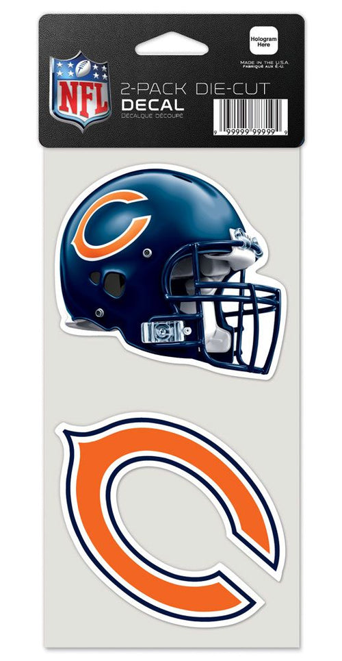 Chicago Bears Set of 2 Die Cut Decals - WinCraft