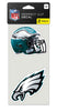 Philadelphia Eagles Decal 4x4 Perfect Cut Set of 2 - WinCraft