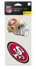 San Francisco 49ers Set of 2 Die Cut Decals - WinCraft