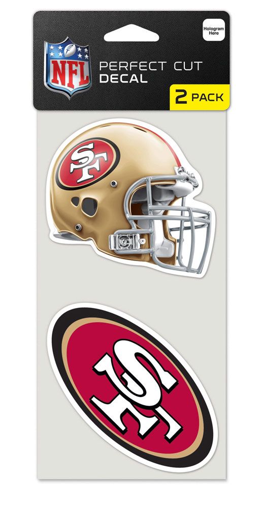 San Francisco 49ers Set of 2 Die Cut Decals - WinCraft