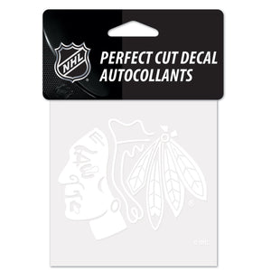 Chicago Blackhawks Decal 4x4 Perfect Cut White - WinCraft