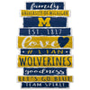 Michigan Wolverines Sign 11x17 Wood Family Word - WinCraft