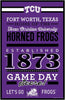 TCU Horned Frogs Sign 11x17 Wood Established - WinCraft