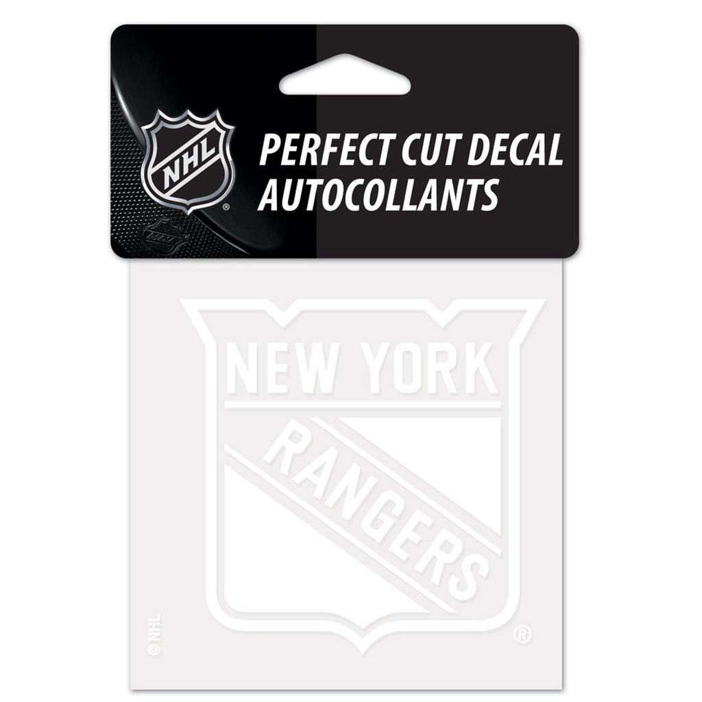 New York Rangers Decal 4x4 Perfect Cut White - WinCraft