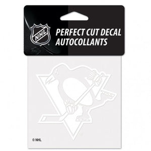 Pittsburgh Penguins Decal 4x4 Perfect Cut White - WinCraft