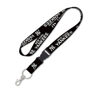 New York Yankees Lanyard with Detachable Buckle Blackout - Special Order - WinCraft