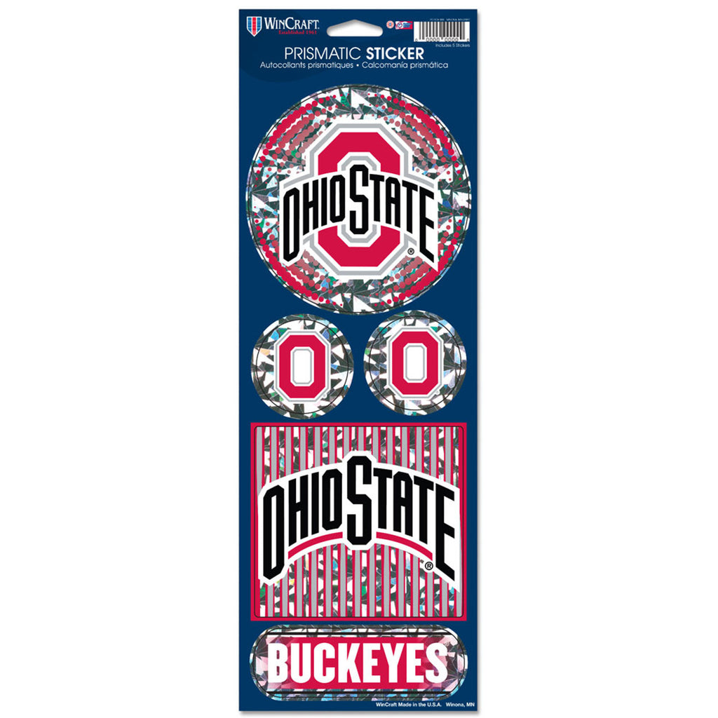Ohio State Buckeyes Stickers Prismatic - WinCraft