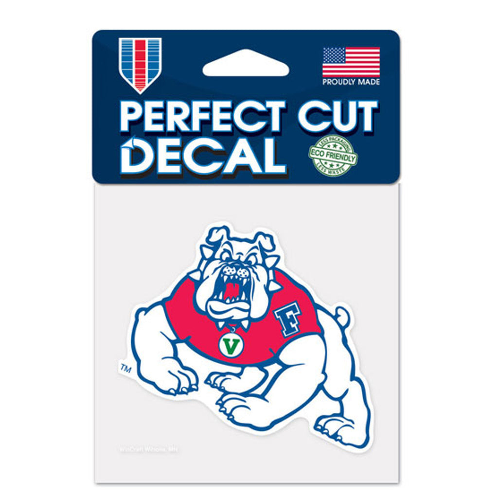 Fresno State Bulldogs Decal 4x4 Perfect Cut Color - WinCraft