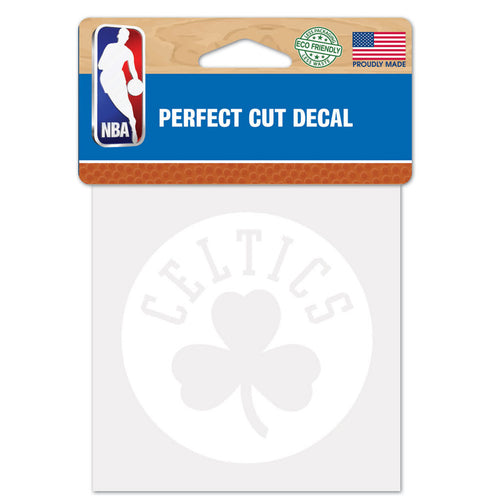 Boston Celtics Decal 4x4 Perfect Cut White - WinCraft