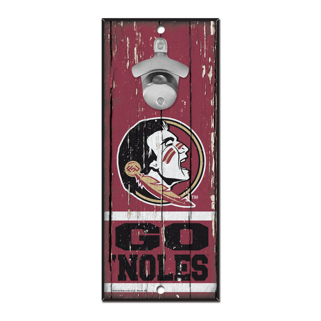 Florida State Seminoles Sign Wood 5x11 Bottle Opener - WinCraft