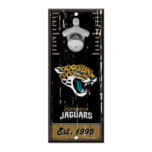 Jacksonville Jaguars Sign Wood 5x11 Bottle Opener - WinCraft