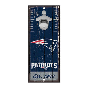 New England Patriots Sign Wood 5x11 Bottle Opener - WinCraft