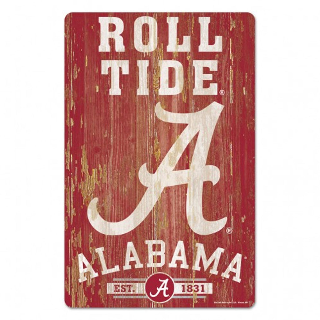 Alabama Crimson Tide Sign 11x17 Wood Slogan Design - Special Order - Wincraft