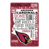 Arizona Cardinals Sign 11x17 Wood Wordage Design - Wincraft