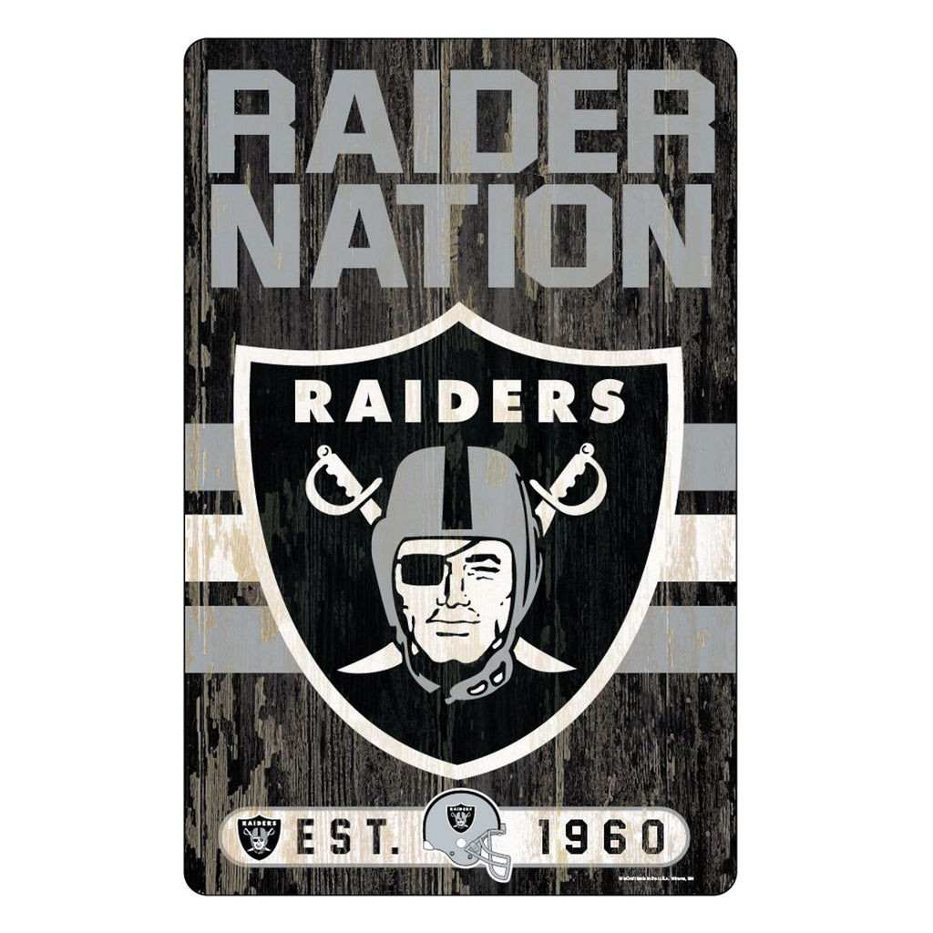 Las Vegas Raiders Sign 11x17 Wood Slogan Design - WinCraft