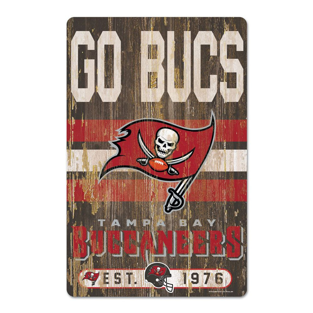 Tampa Bay Buccaneers Sign 11x17 Wood Slogan Design - WinCraft