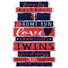 Minnesota Twins Sign 11x17 Wood Family Word - WinCraft