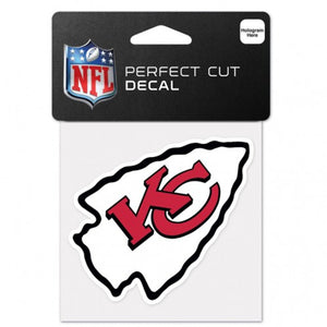 Kansas City Chiefs Decal 4x4 Perfect Cut Color - WinCraft