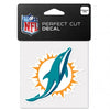 Miami Dolphins Decal 4x4 Perfect Cut Color - WinCraft