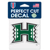 Hawaii Warriors Decal 4x4 Perfect Cut Color - WinCraft