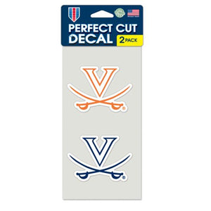 Virginia Cavaliers Decal 4x4 Perfect Cut Set of 2 - Special Order - WinCraft