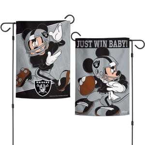 Las Vegas Raiders Flag 12x18 Garden Style 2 Sided Disney - Special Order - WinCraft