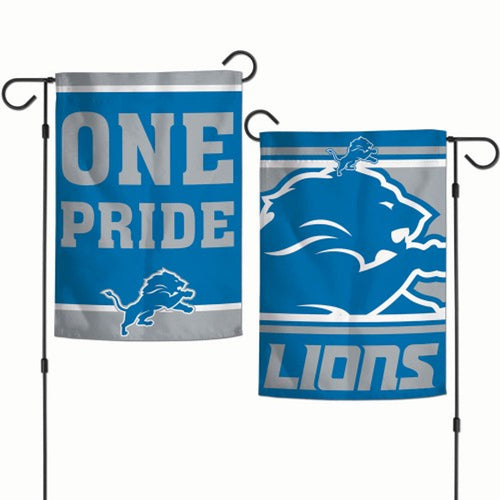 Detroit Lions Flag 12x18 Garden Style 2 Sided Slogan Design - WinCraft