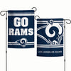 Los Angeles Rams Flag 12x18 Garden Style 2 Sided Slogan Design - Special Order - WinCraft