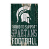 Michigan State Spartans Sign 11x17 Wood Proud to Support Design - WinCraft