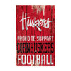 Nebraska Cornhuskers Sign 11x17 Wood Proud to Support Design - WinCraft