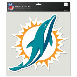 Miami Dolphins Decal 8x8 Die Cut Color - WinCraft