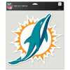 Miami Dolphins Decal 8x8 Die Cut Color - WinCraft