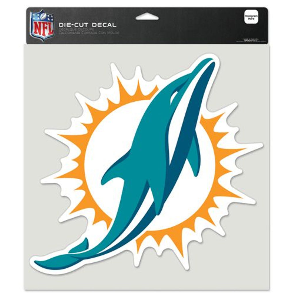 Miami Dolphins Decal 8x8 Die Cut Color - WinCraft