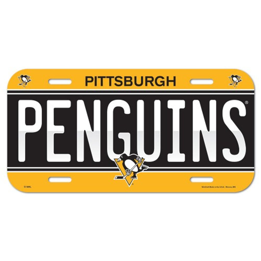Pittsburgh Penguins License Plate Plastic - WinCraft