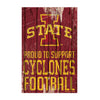 Iowa State Cyclones Sign 11x17 Wood Proud to Support Design - WinCraft