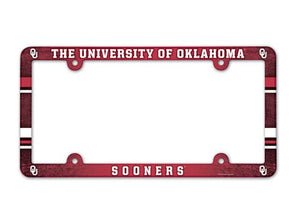 Oklahoma Sooners License Plate Frame - Full Color - WinCraft