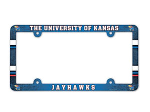 Kansas Jayhawks License Plate Frame - Full Color - WinCraft