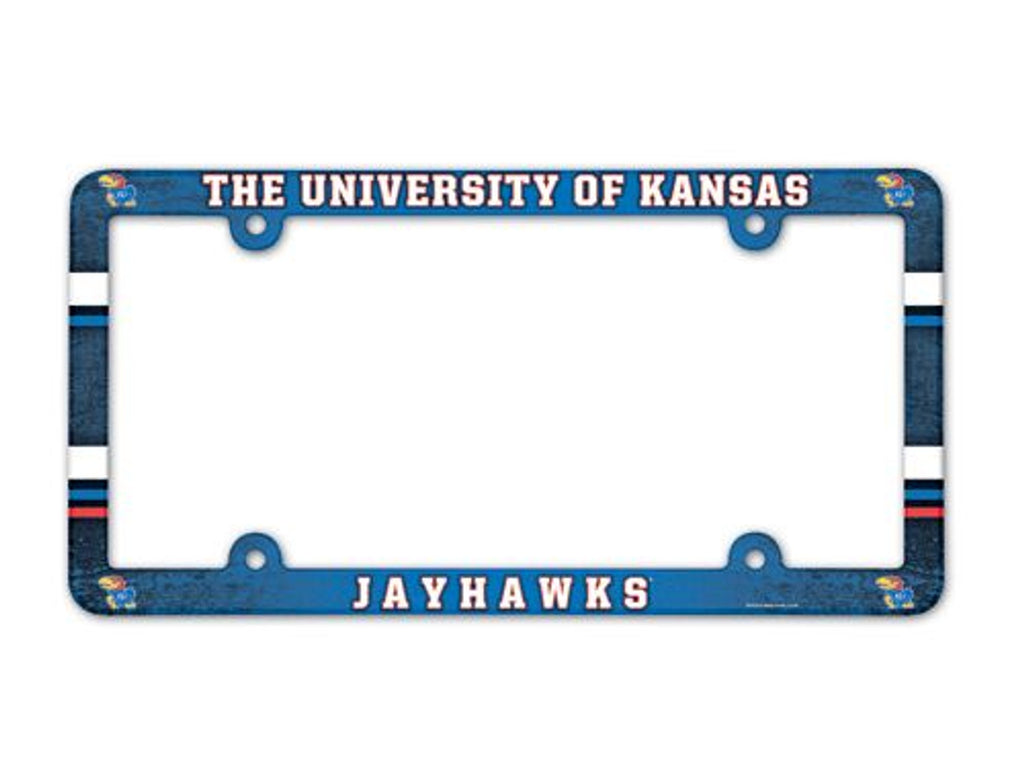 Kansas Jayhawks License Plate Frame - Full Color - WinCraft
