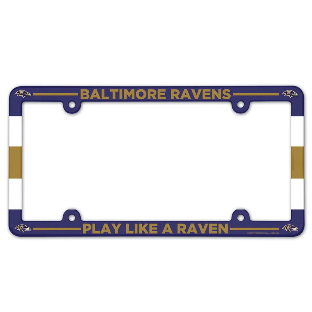 Baltimore Ravens License Plate Frame Plastic Full Color Style - WinCraft